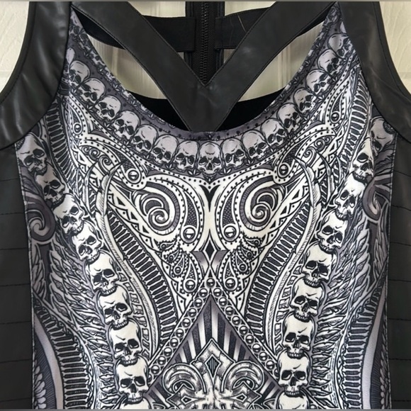Affliction Black and White skull Patterned Dress - Picture 3 of 8